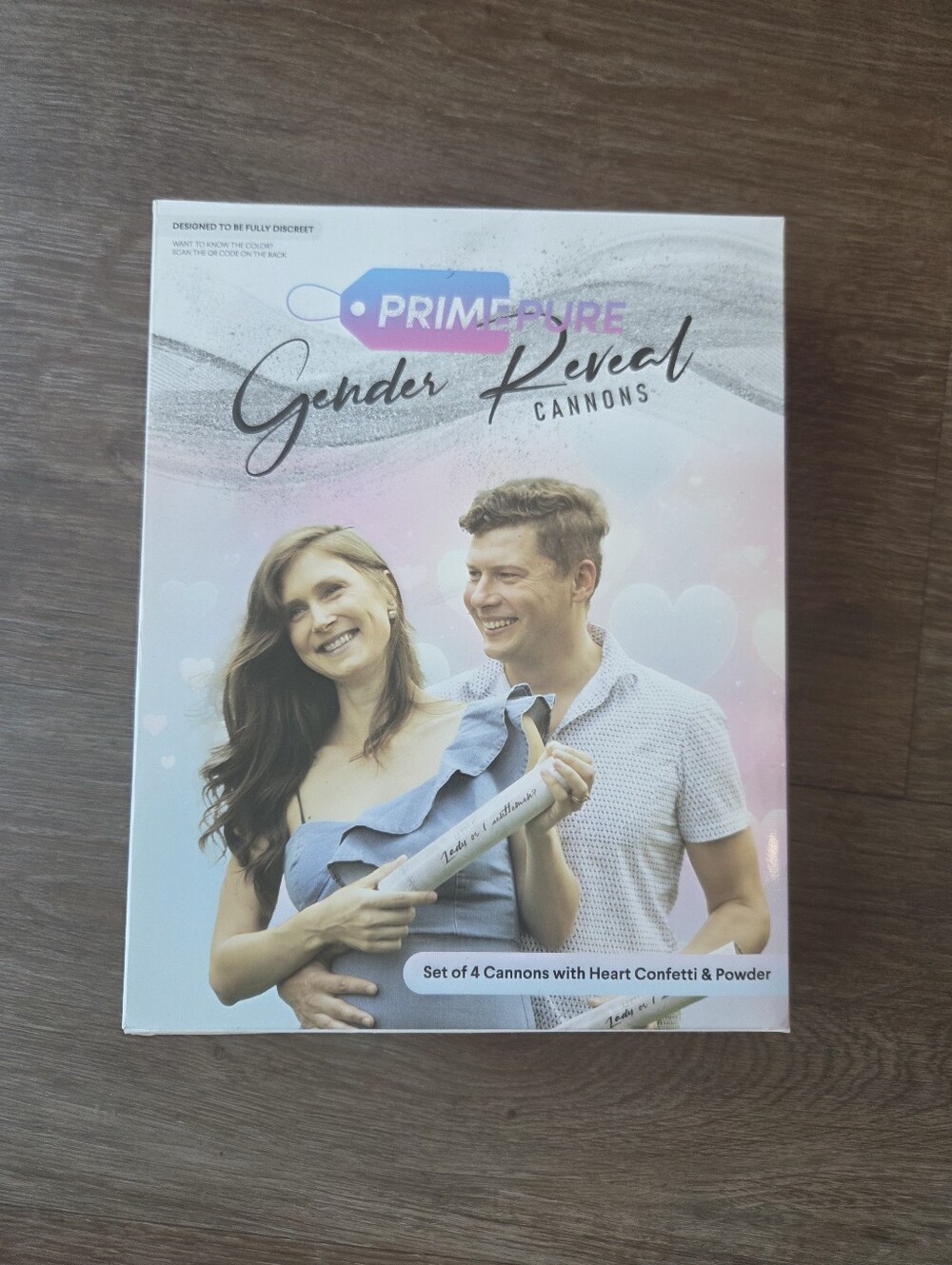 NEW Set 4 Premium Gender Reveal Cannons Heart Shaped Confetti BOY BLUE